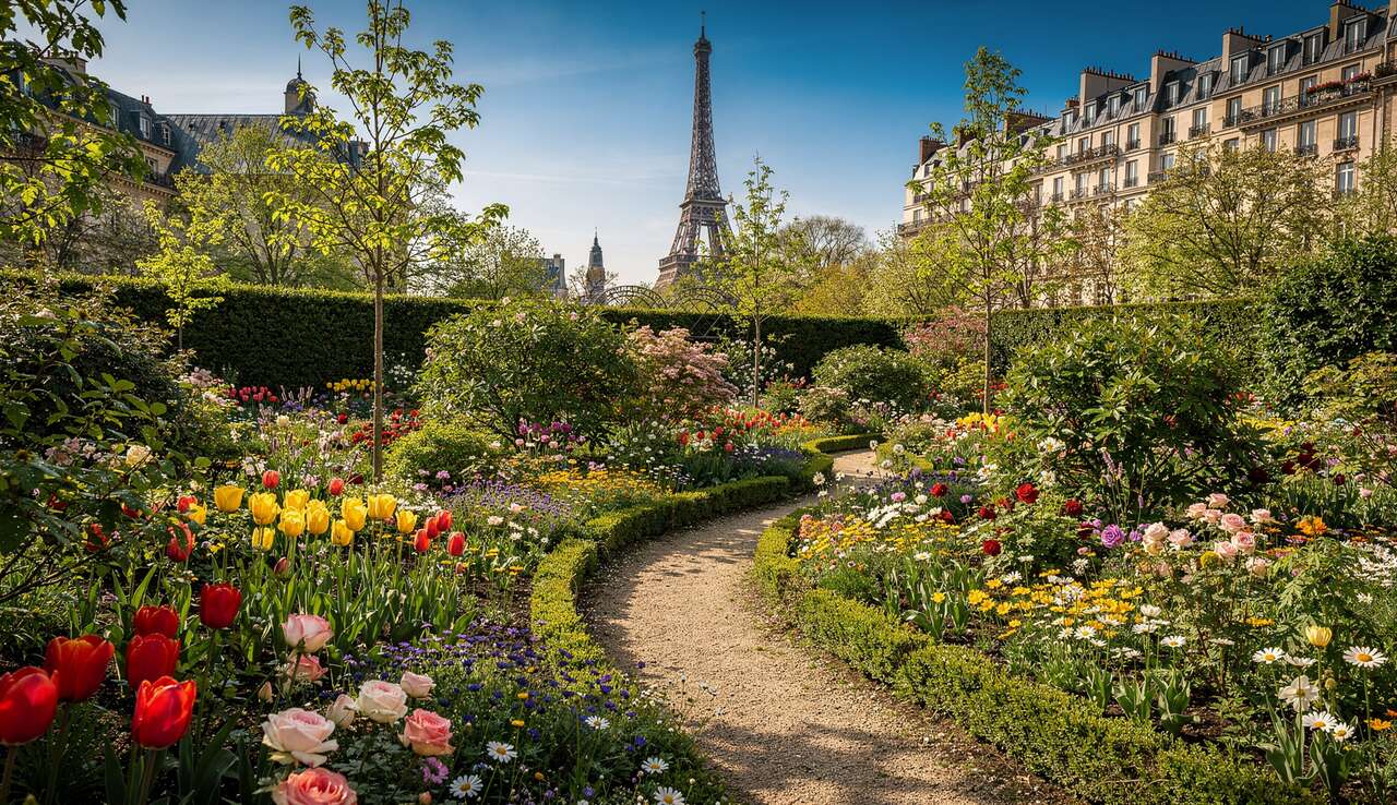 Les couleurs &eacute;clatantes des jardins parisiens