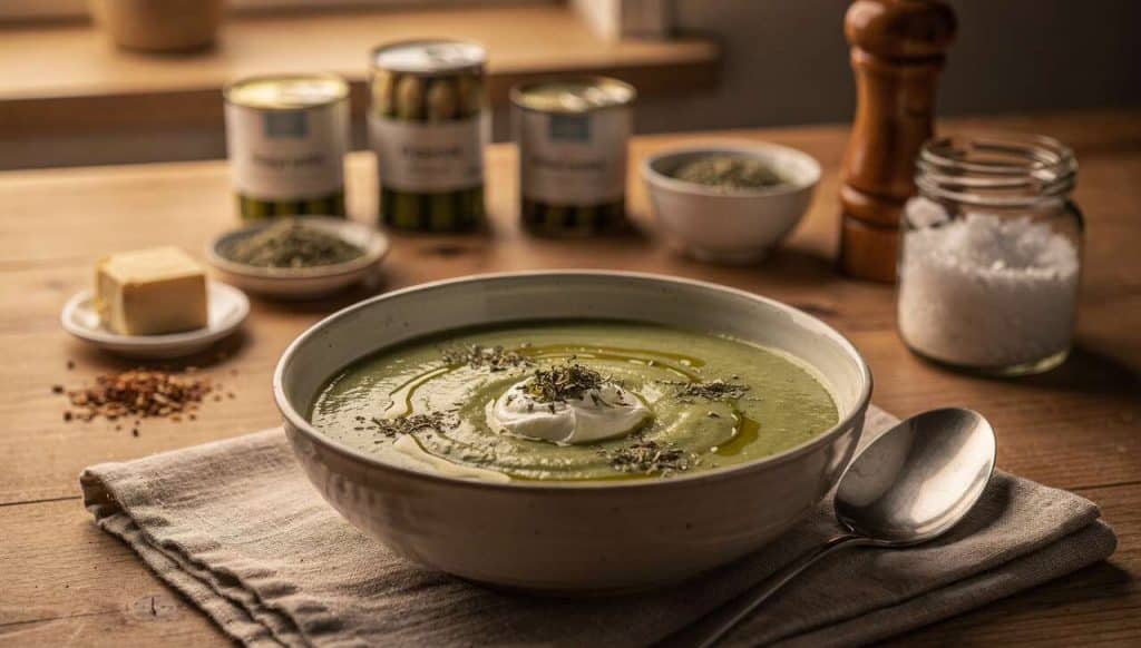 Velouté d'asperges à l'ail des ours : recette facile et savoureuse