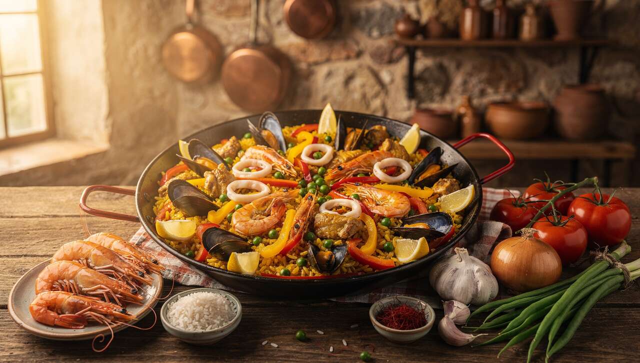 La paella : embl&egrave;me culinaire de l'espagne