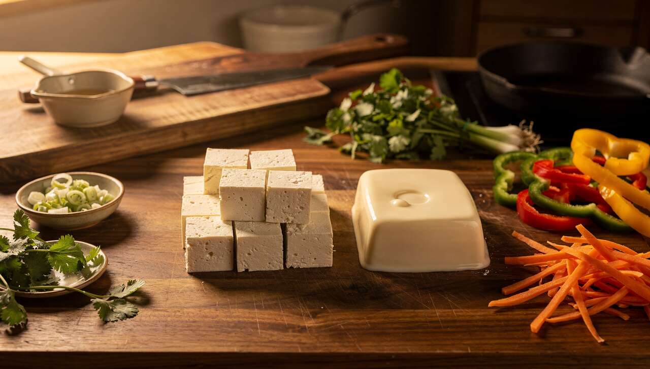 Diff&eacute;rents types de tofu : dur, soyeux et leurs usages