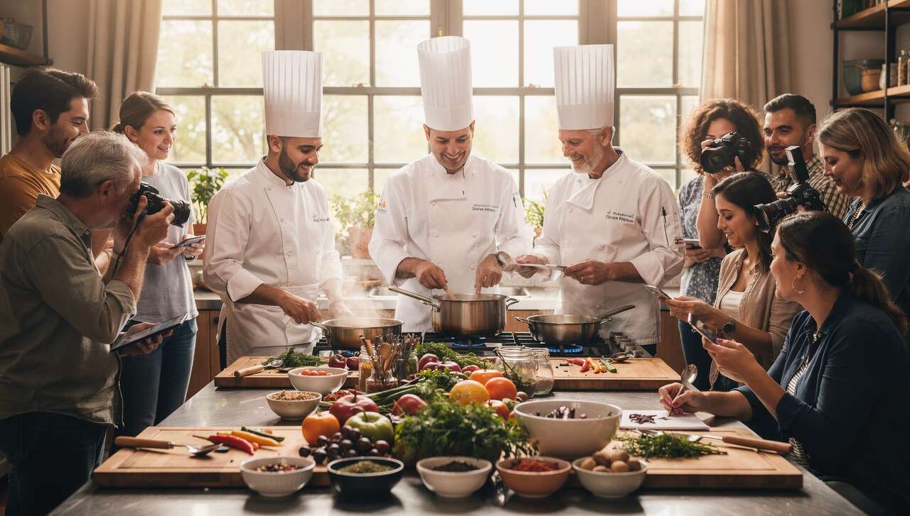 Rencontre avec des chefs &eacute;toil&eacute;s en ligne