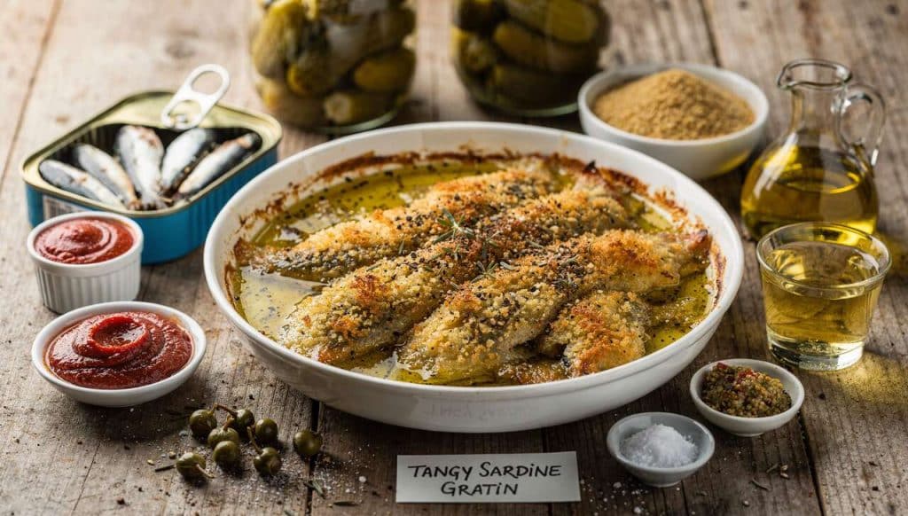 Recette : gratin de Sardines Acidulé