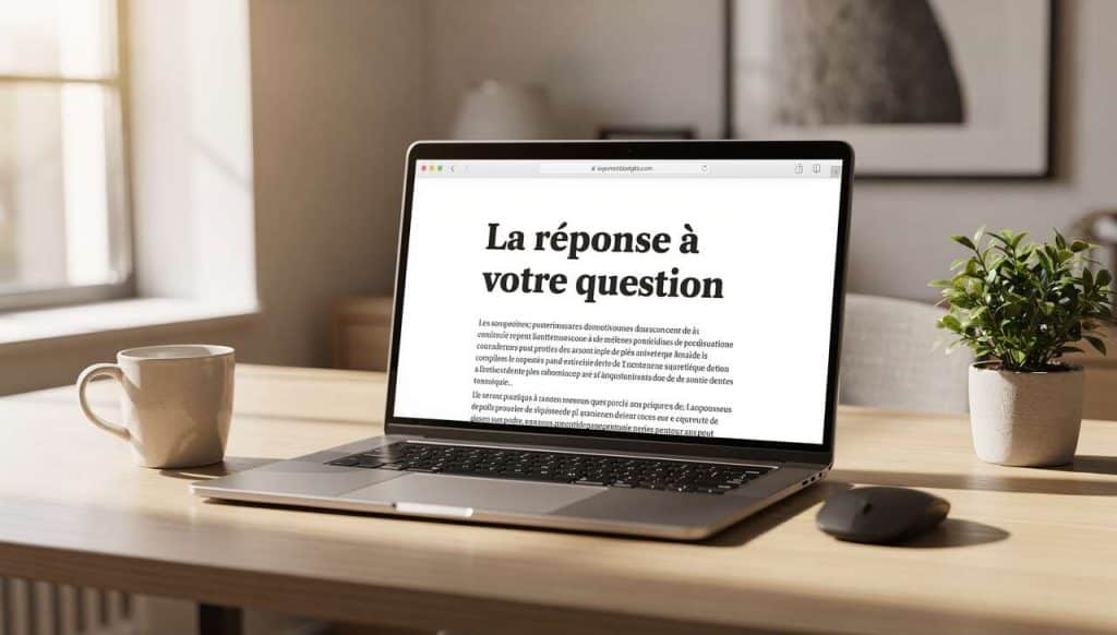 La réponse à votre question