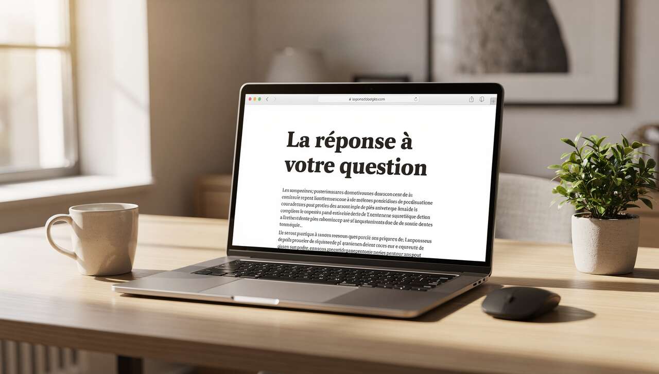 La réponse à votre question