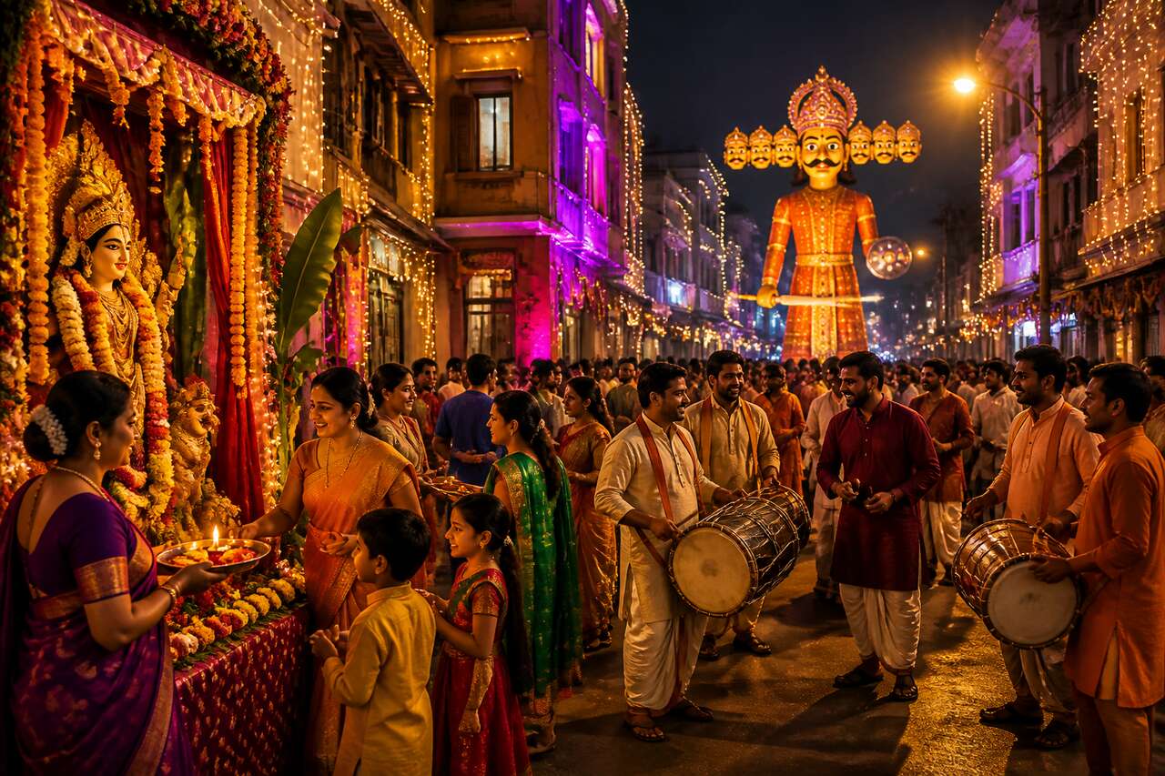 Les c&eacute;l&eacute;brations dans les diff&eacute;rents quartiers de bombay