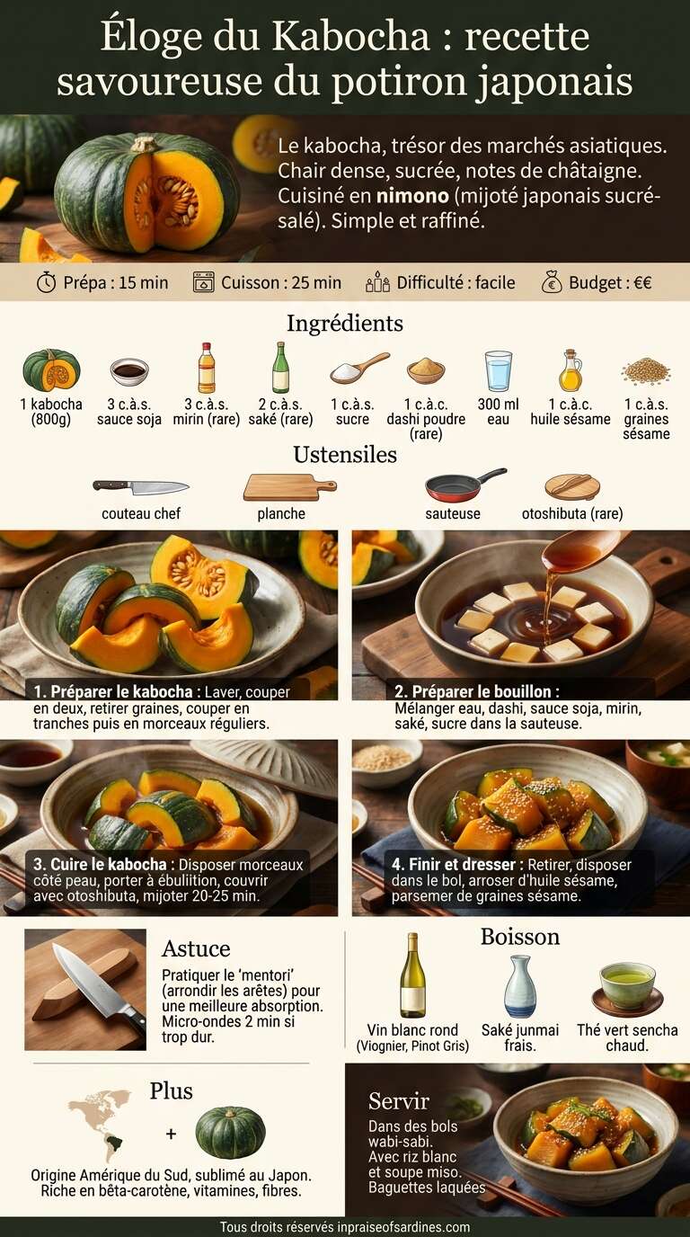Fiche recette &Eacute;loge du Kabocha : recette savoureuse du potiron japonais