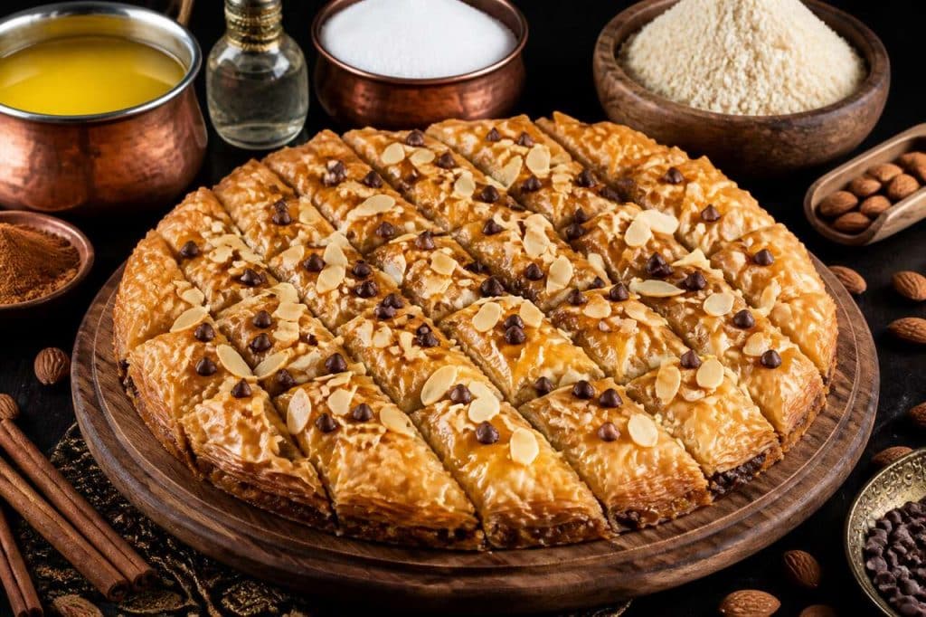 Baklava aux amandes et chocolat : recette gourmande