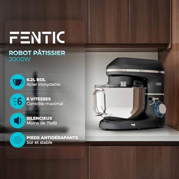 Explorez le potentiel du robot pâtissier Fentic 2000W : évaluation de sa performance, innovation et accessoires pour une cuisine créative