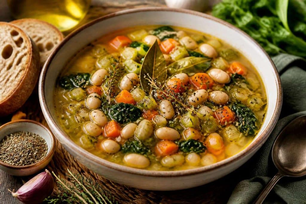 Soupe de haricots blancs et légumes : recette savoureuse