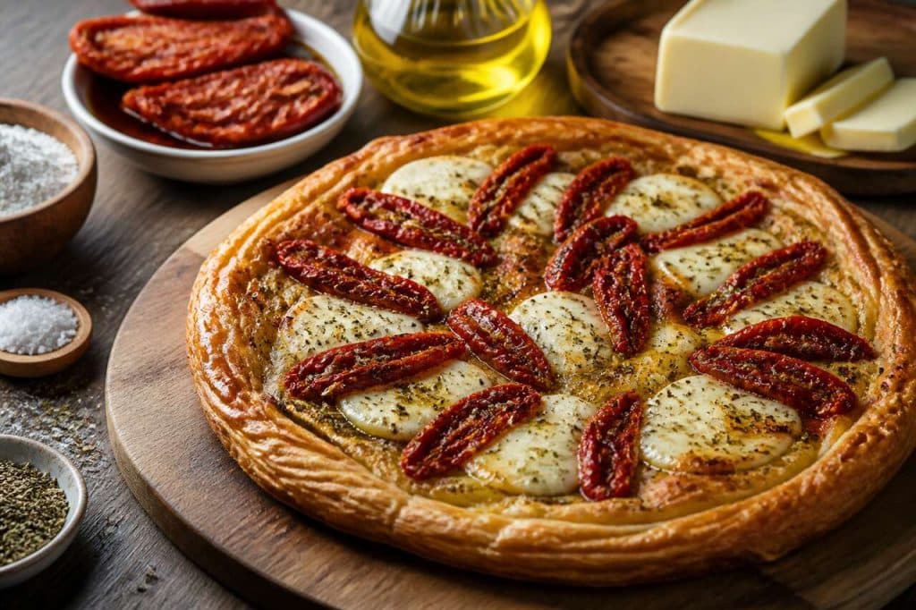 Tarte fine tomate mozzarella et moutarde : une recette savoureuse