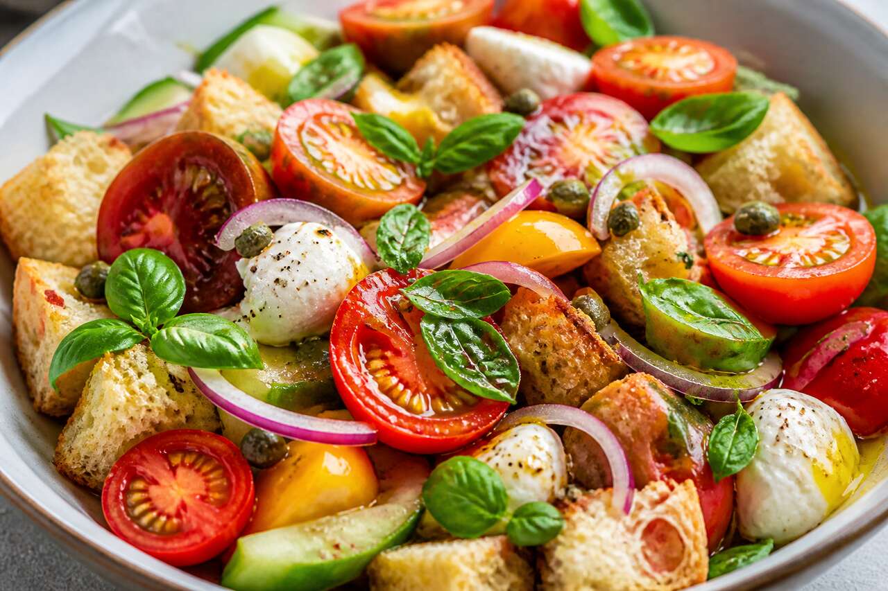 Recette panzanella : salade Caprese originale