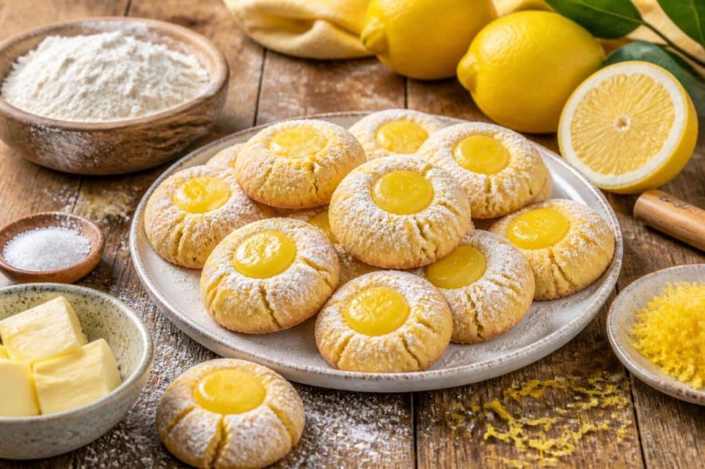 Biscuits empreintes citron et lemon curd : recette gourmande et facile
