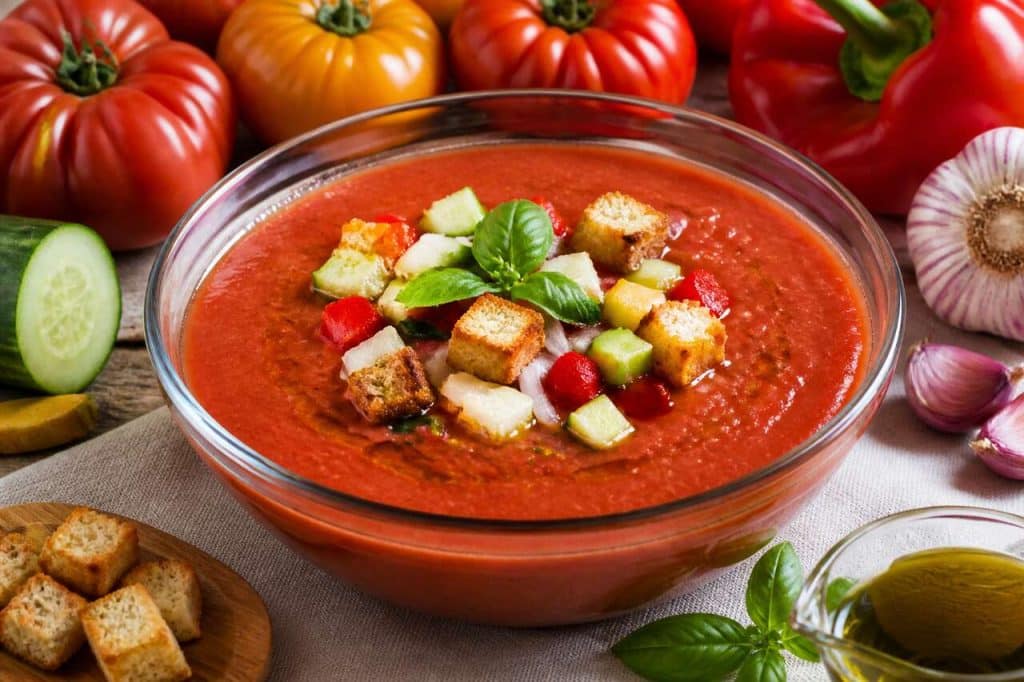 Recette de gaspacho de tomate frais et savoureux