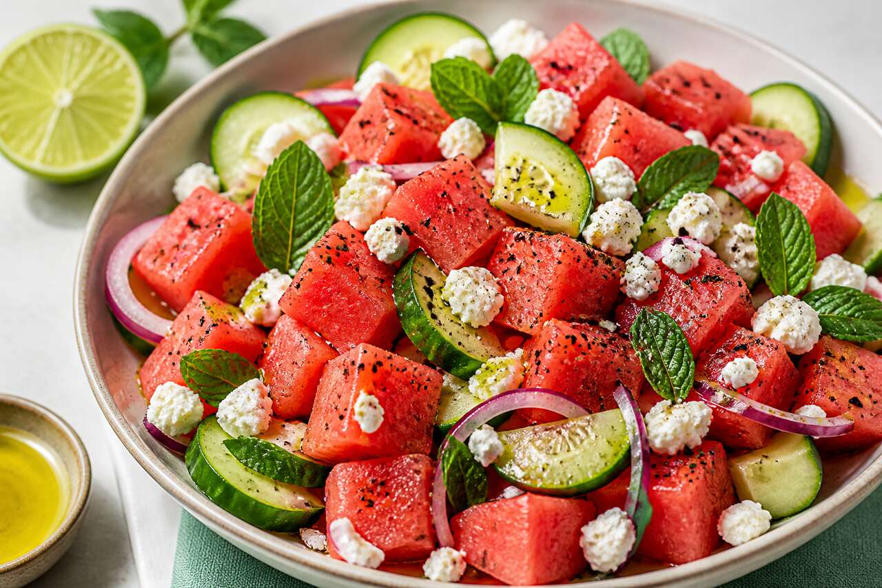 Salade d'été à la pastèque et feta
