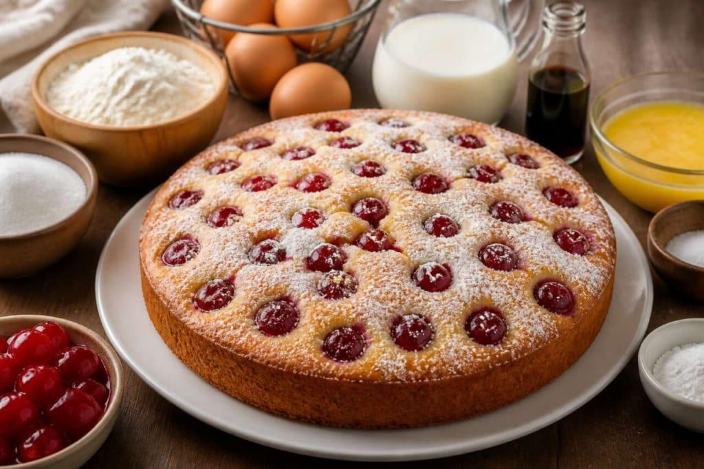 Gâteau aux cerises : recette moelleuse et facile