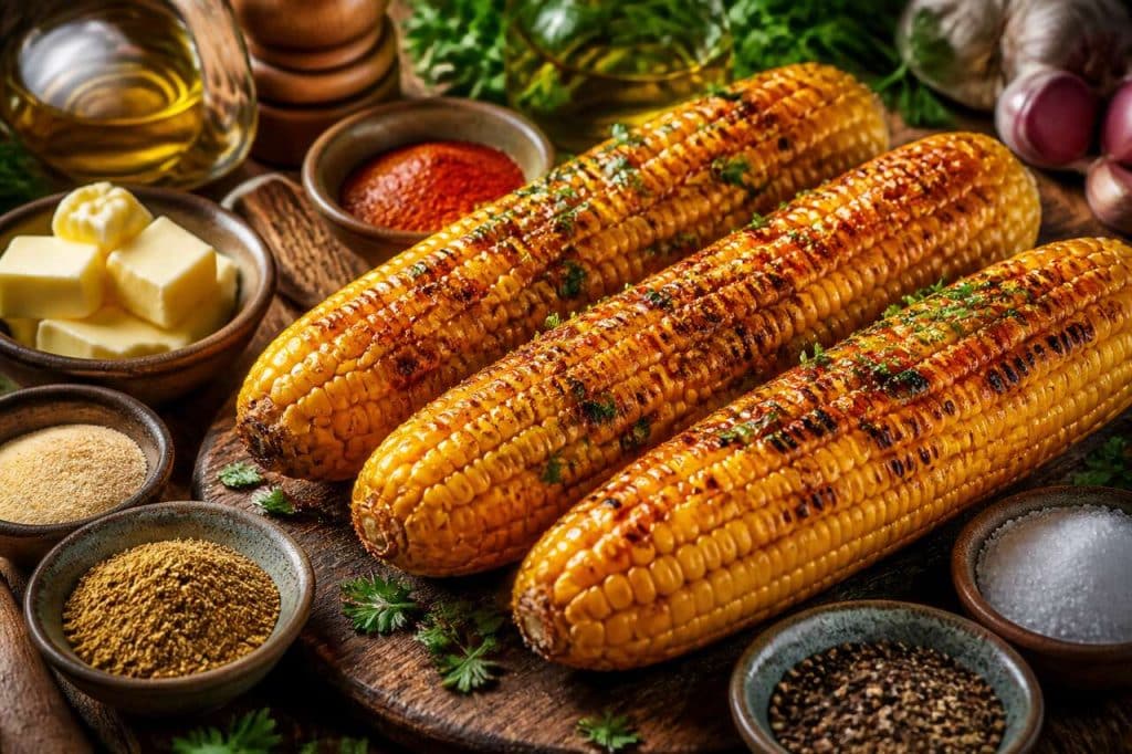 Maïs grillé au four : recette de beurre épicé