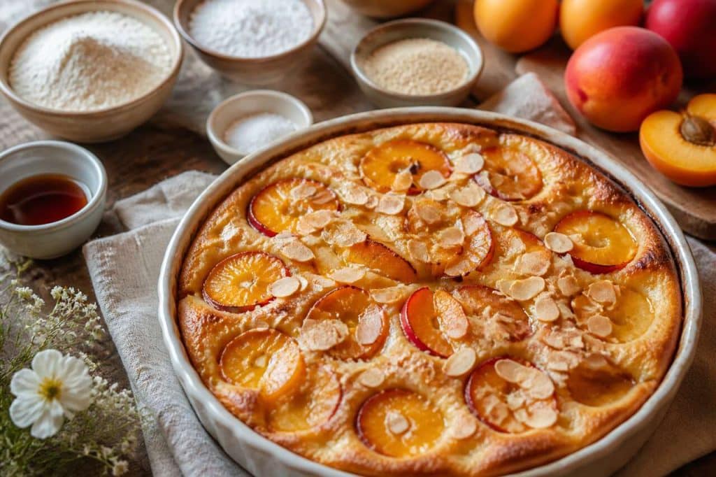 Recette de clafoutis aux abricots et nectarines