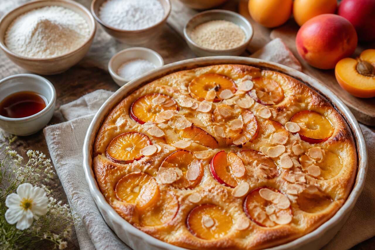Recette de clafoutis aux abricots et nectarines