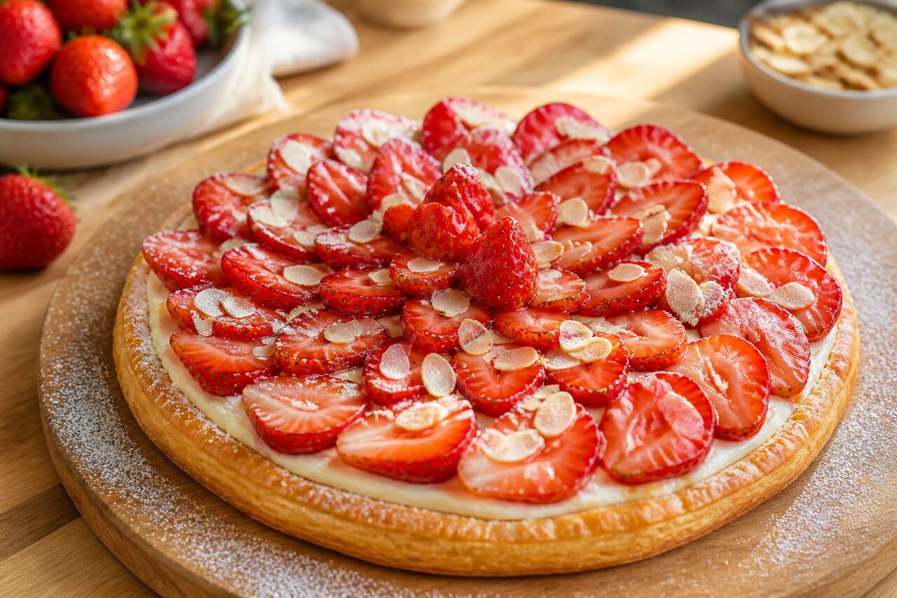 Tarte fine aux fraises : recette facile et savoureuse