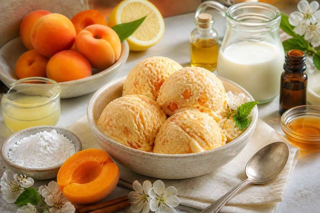 Recette de glace à l'abricot maison : un dessert fruité et rafraîchissant