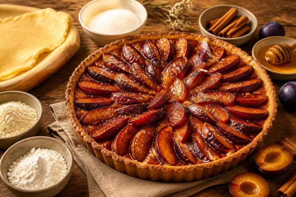 Recette de tarte aux prunes maison