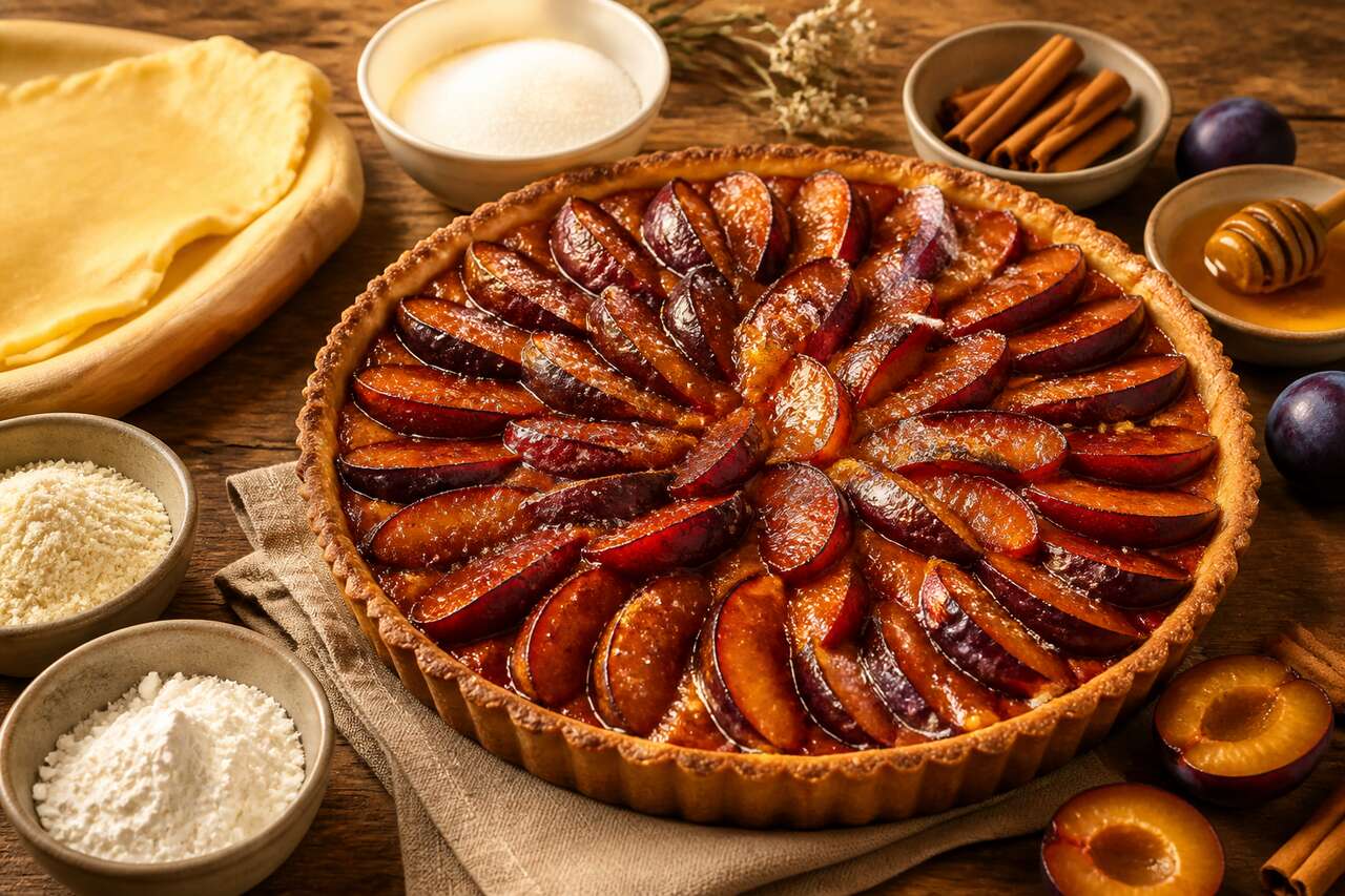 Recette de tarte aux prunes maison