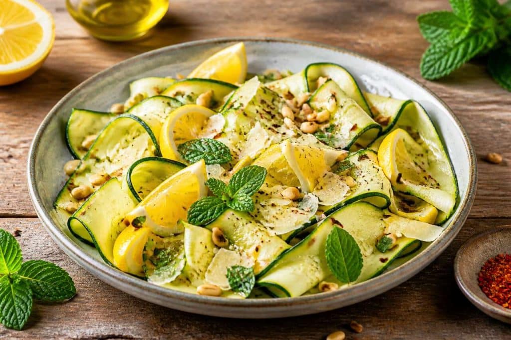 Salade de courgettes crues : fraîcheur et simplicité