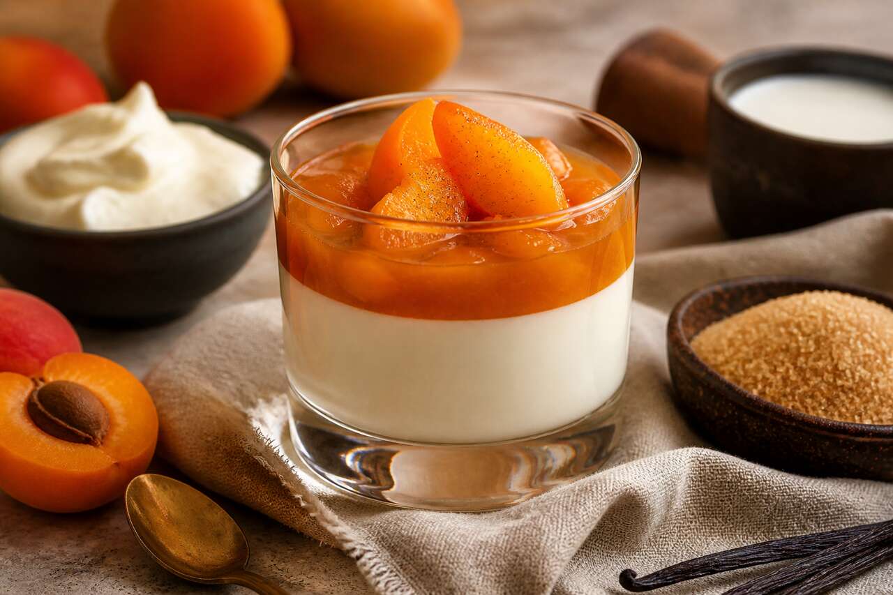 Panna cotta au mascarpone et compotée d'abricot : la recette gourmande