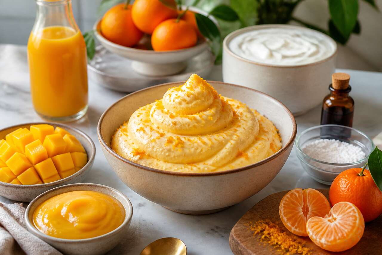 Yaourt glacé à la mangue et clémentine : recette rafraîchissante