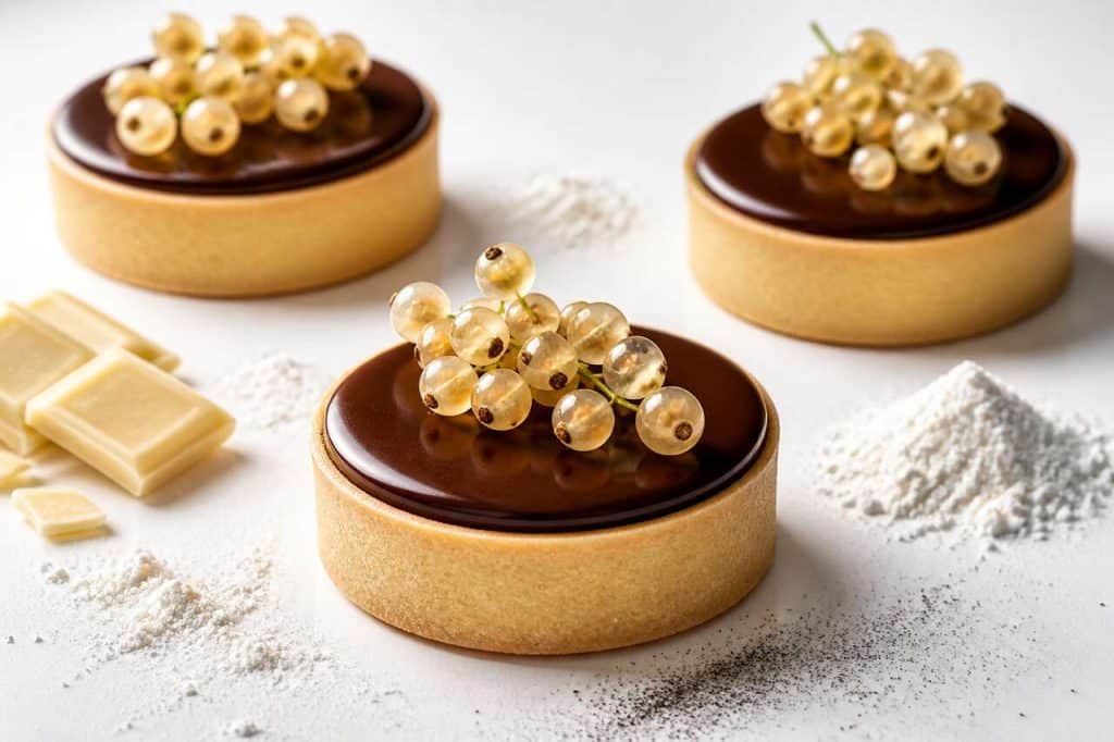 Tartelettes chocolat blanc et groseilles blanches : recette gourmande