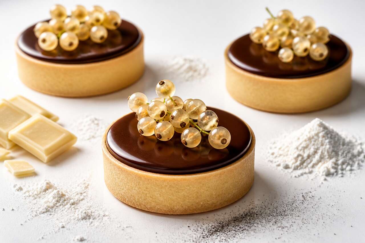 Tartelettes chocolat blanc et groseilles blanches : recette gourmande