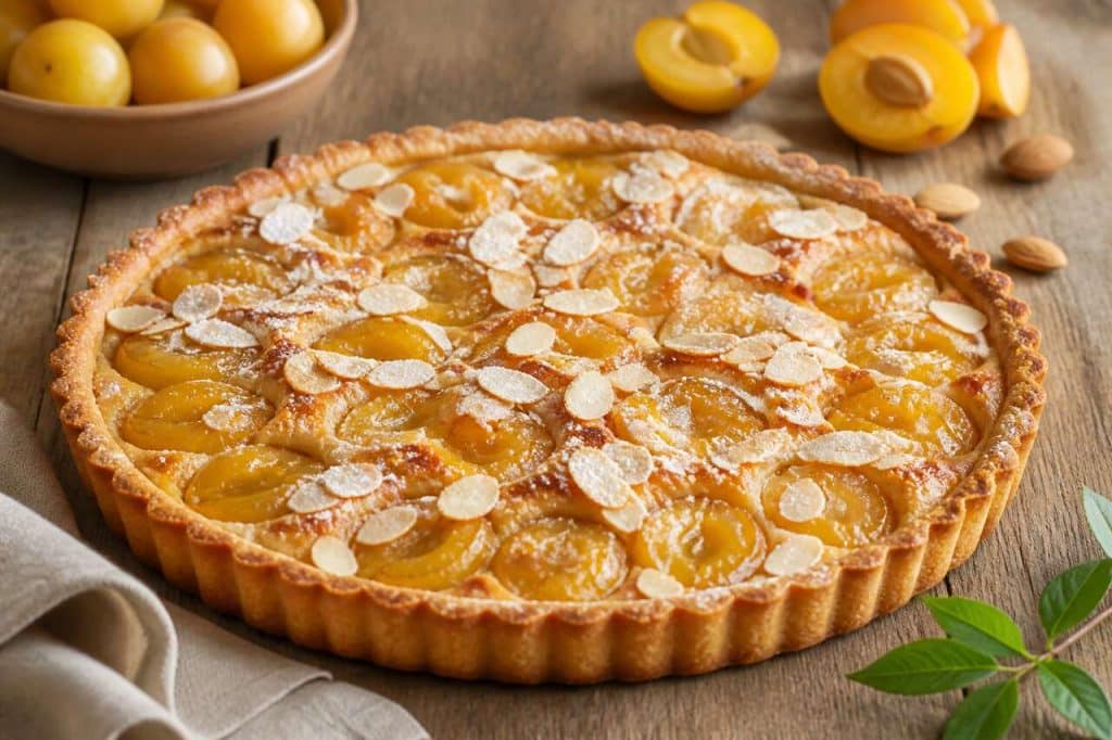 Recette de tarte aux mirabelles et amandes