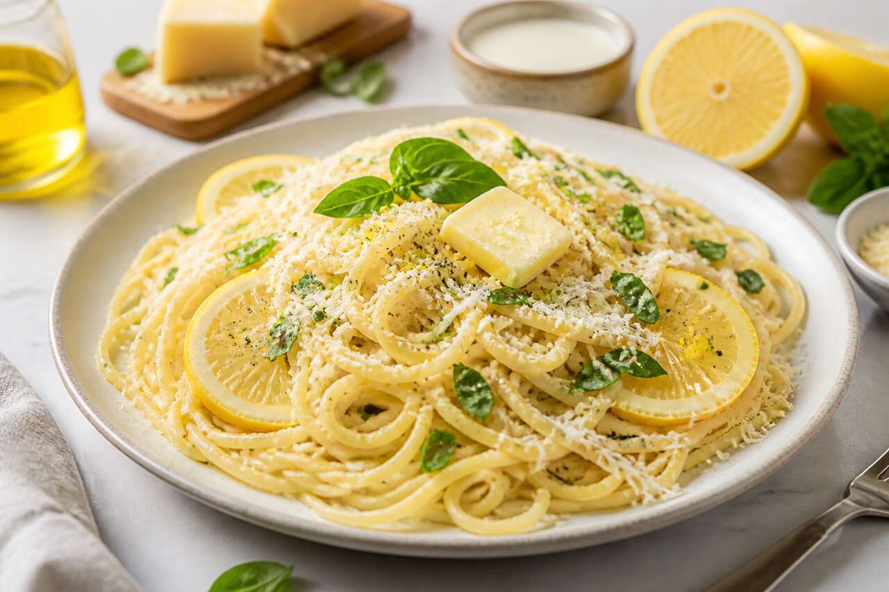 Pâtes au citron et parmesan : recette facile et savoureuse