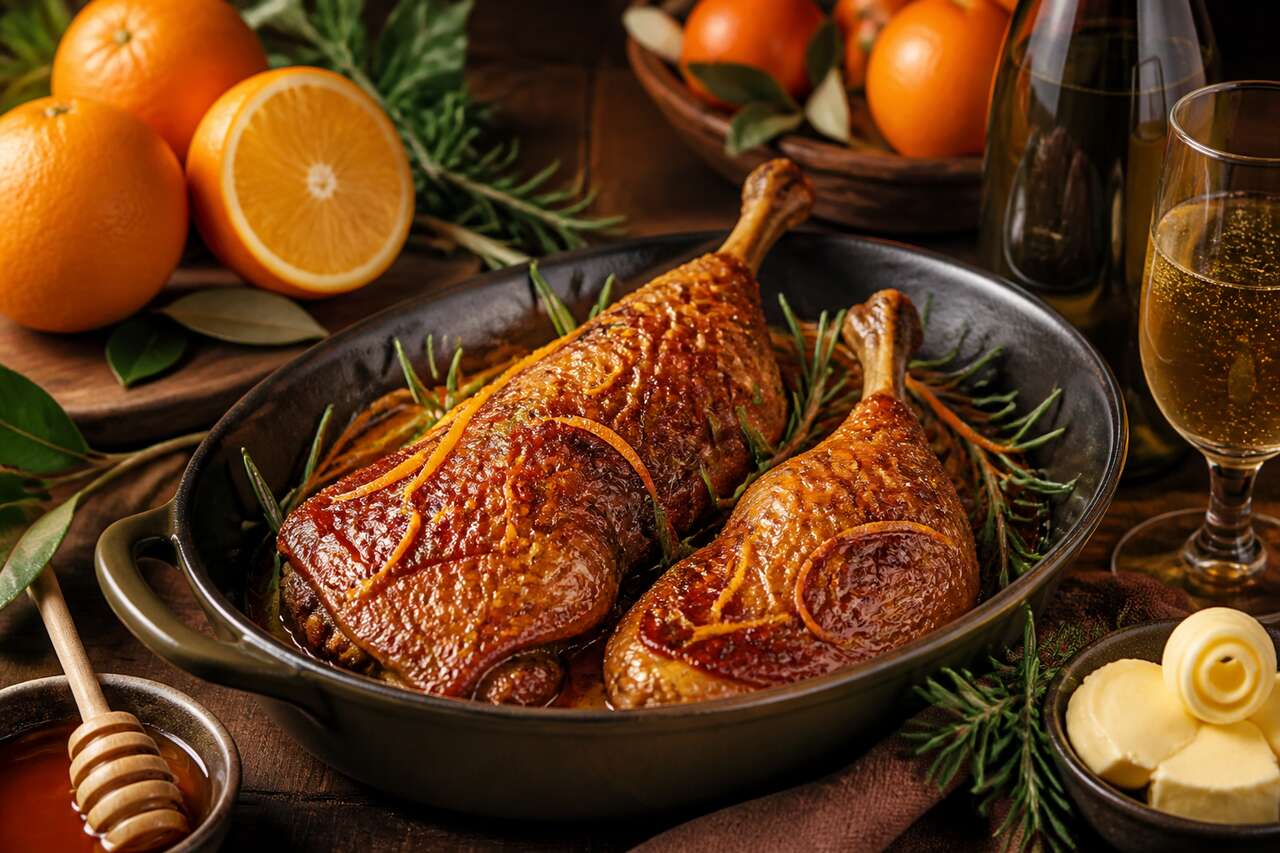 Recette de cuisse de canard à l'orange et au cidre