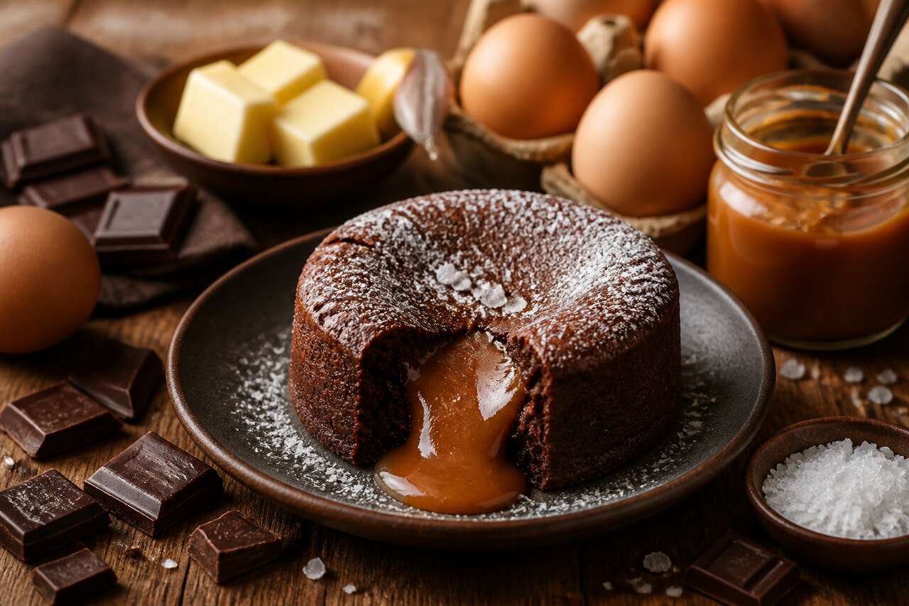 Moelleux au chocolat : cœur coulant au caramel irrésistible !