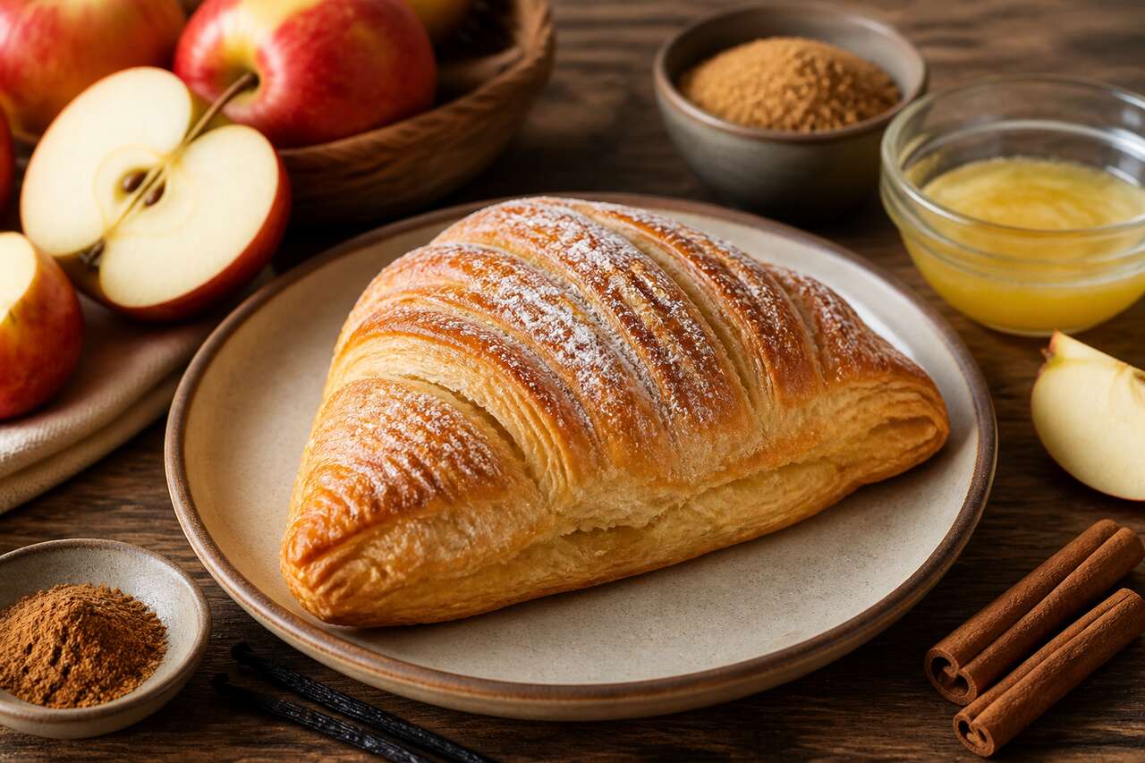Chausson feuilleté pomme cannelle : recette gourmande