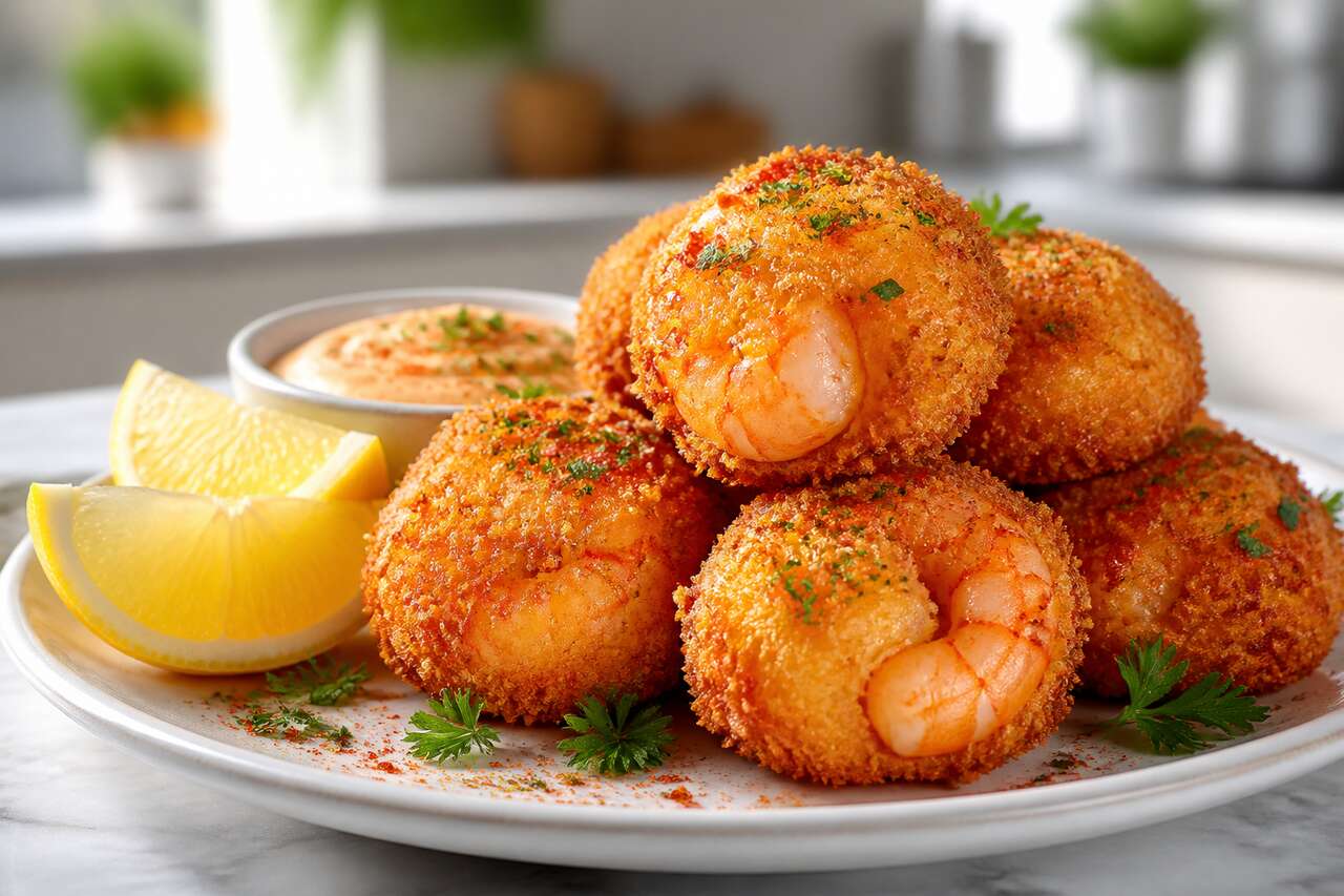 Recette de beignets de crevettes panées croustillants
