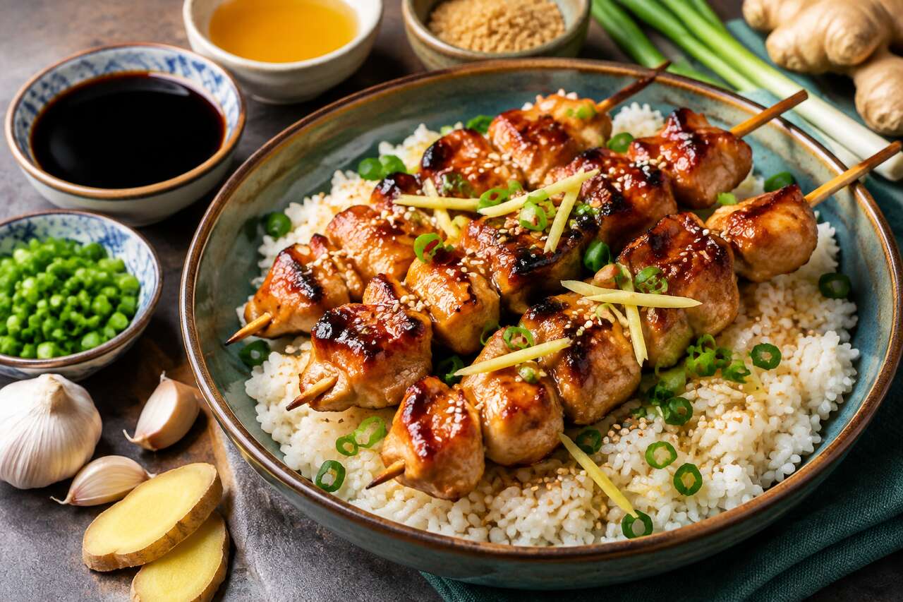 Recette facile : brochette de poulet teriyaki
