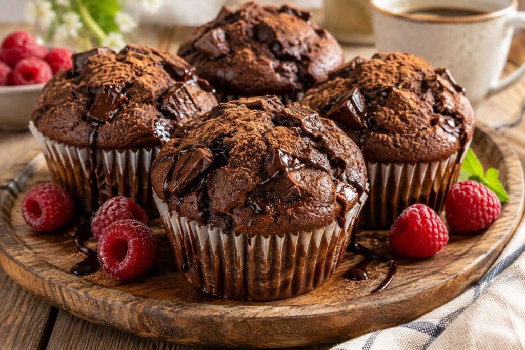 Muffins moelleux au chocolat : recette facile et gourmande