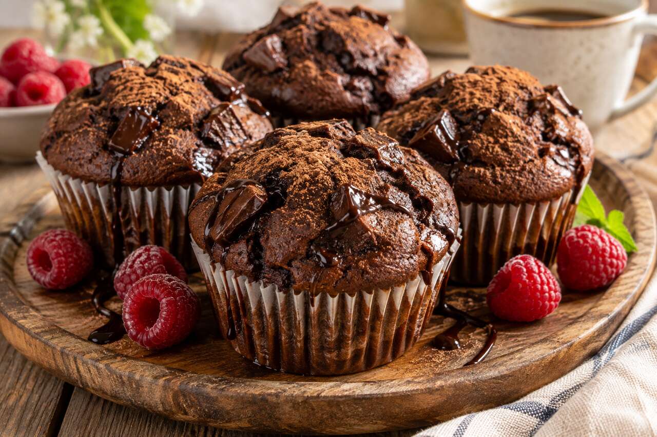 Muffins moelleux au chocolat : recette facile et gourmande