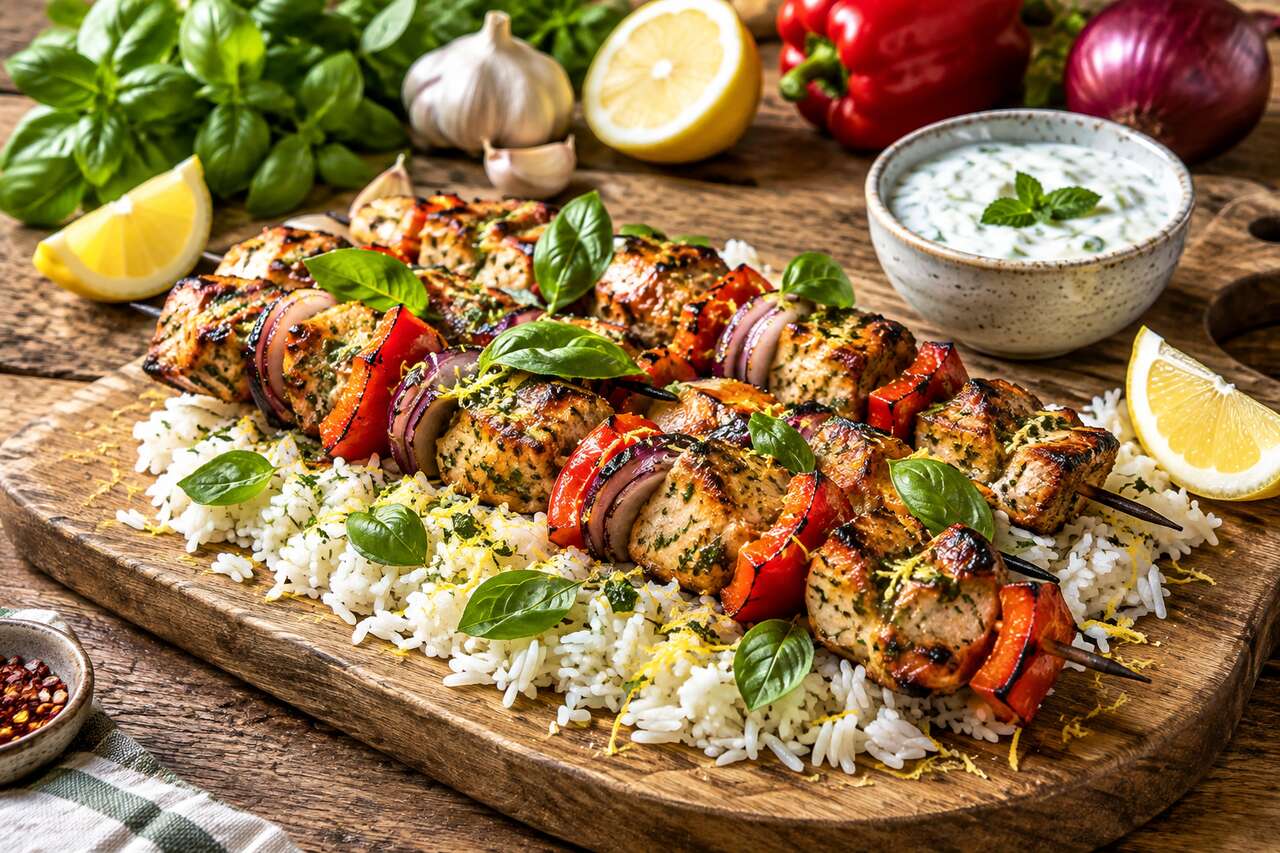 Brochettes de faisan marinées citron basilic : recette savoureuse