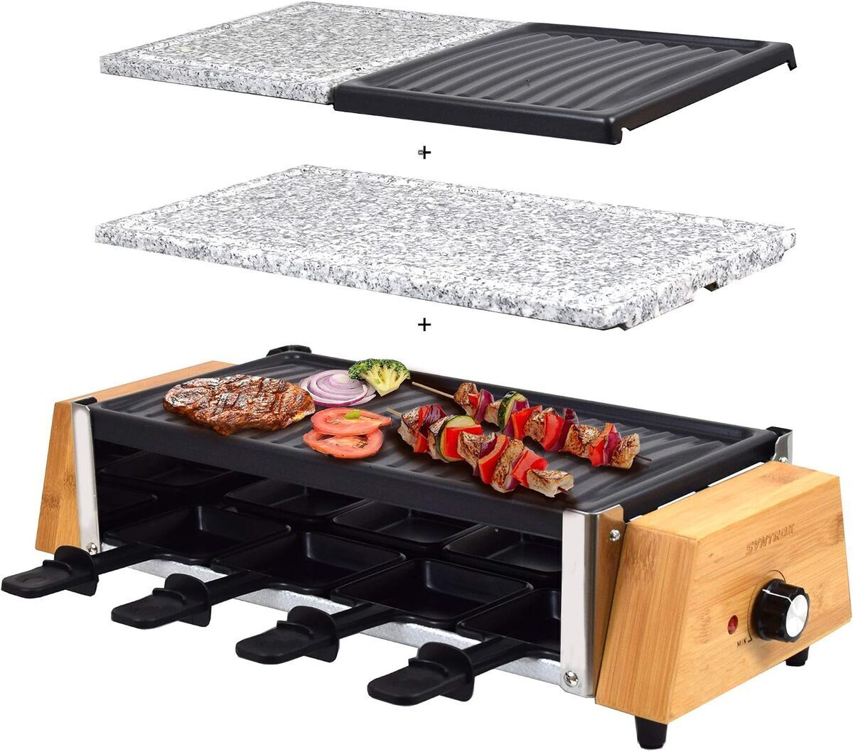Test : syntrox Germany RAC-1200WB raclette 8 pers. design bois